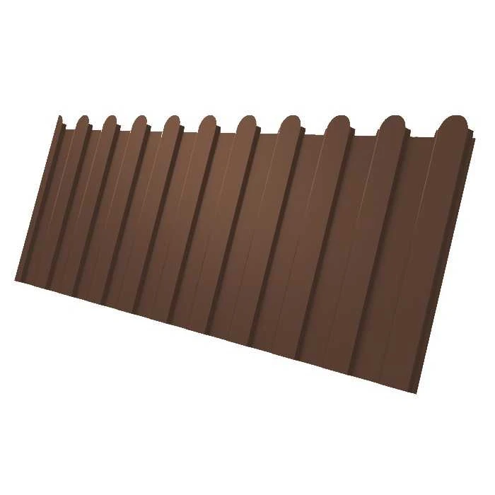 Профнастил фигурный C8 0.5 PurLite Matt RAL 8004 Терракота