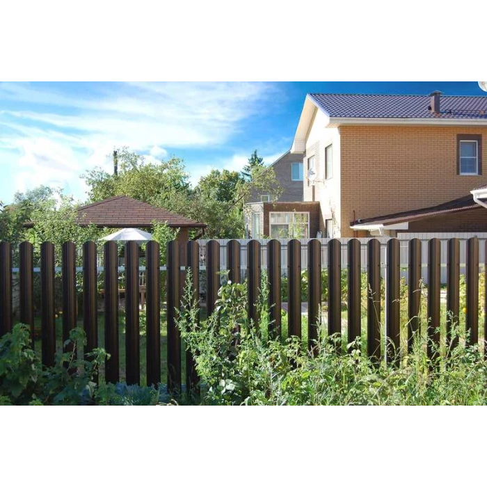 Штакетник П-образный B фигурный Grand Line 0,4 Полиэстер - double RAL 8017 Шоколад